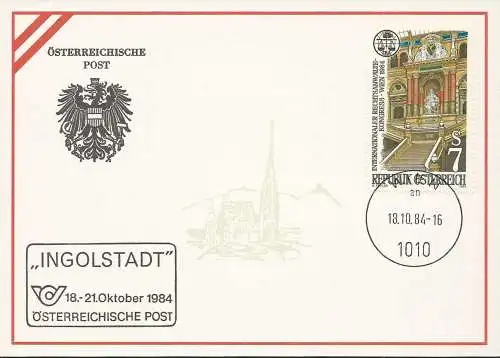 ÖSTERREICH 1984 Ausstellungskarte Nr. 17 - Ingolstadt