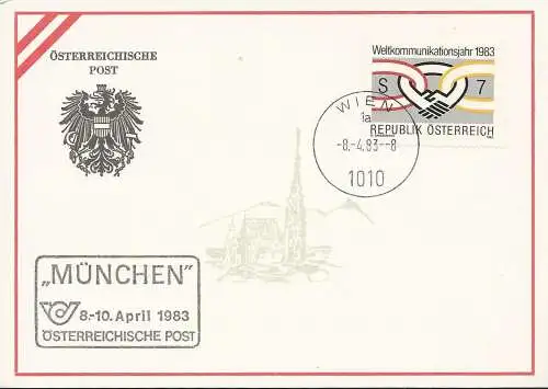 ÖSTERREICH 1983 Ausstellungskarte Nr. 6 - München