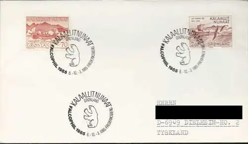 GRÖNLAND 1985 Stempelbeleg Stempel Frederiksberg