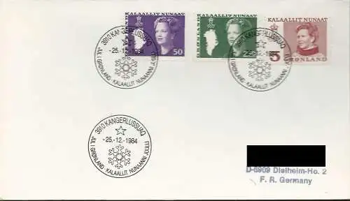 GRÖNLAND 1984 Stempelbeleg Stempel Jul i Grønland