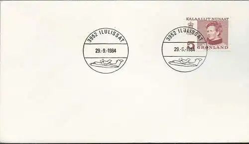 GRÖNLAND 1984 Stempelbeleg Stempel Ilulissat
