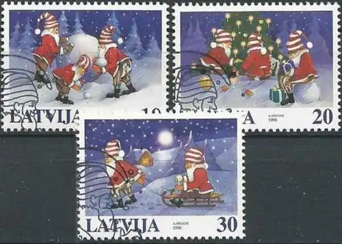 LETTLAND 1998 Mi-Nr. 492/94 o used - aus Abo