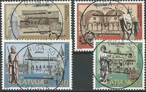 LETTLAND 1997 Mi-Nr. 467/70 o used - aus Abo