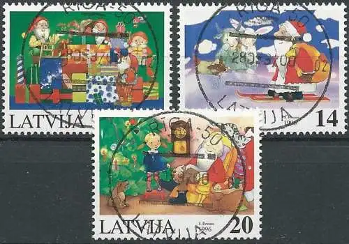 LETTLAND 1996 Mi-Nr. 444/46 o used - aus Abo