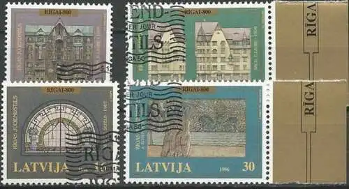 LETTLAND 1996 Mi-Nr. 440/43 o used - aus Abo