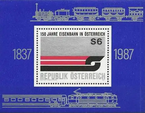 ÖSTERREICH 1987 Mi-Nr. Block 9 ** MNH