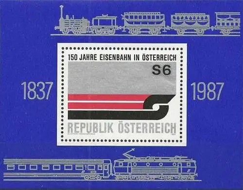 ÖSTERREICH 1987 Mi-Nr. Block 9 ** MNH