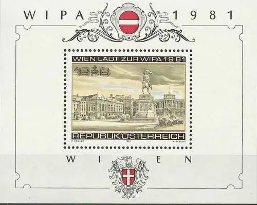 ÖSTERREICH 1981 Mi-Nr. Block 5 ** MNH