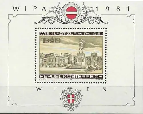 ÖSTERREICH 1981 Mi-Nr. Block 5 ** MNH