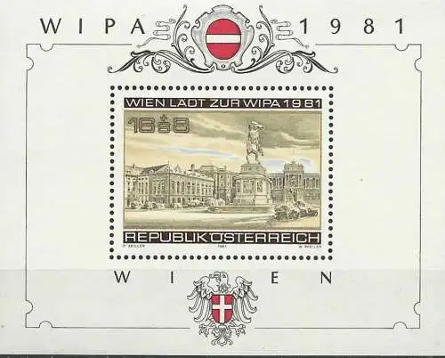 ÖSTERREICH 1981 Mi-Nr. Block 5 ** MNH