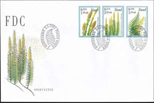 ALAND 2001 Mi-Nr. 187/89 FDC