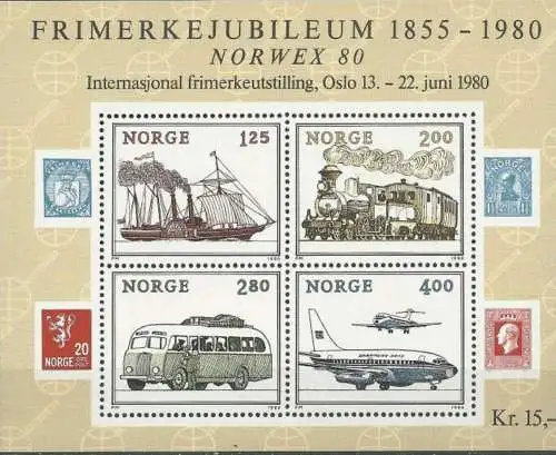 NORWEGEN 1980 Mi-Nr. Block 3 ** MNH