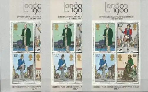 GROSSBRITANNIEN 1979 Mi-Nr. Block 2 3 Stück ** MNH