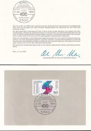 DEUTSCHLAND 1990 Mi-Nr. 1471 Ministerkarte