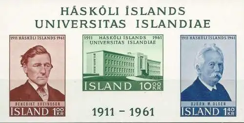 ISLAND 1961 Mi-Nr. Block 3 ** MNH