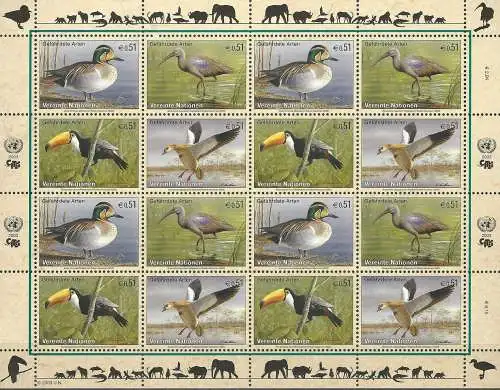 UNO WIEN 2003 Mi-Nr. 389/92 Kleinbogen ** MNH