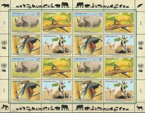 UNO WIEN 1995 Mi-Nr. 180/83 Kleinbogen ** MNH