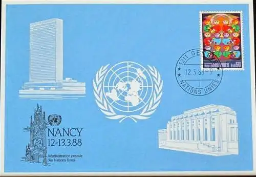 UNO GENF 1988 Mi-Nr. 180 Blaue Karte - blue card