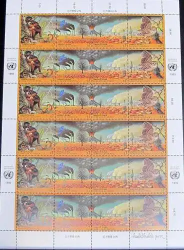 UNO WIEN 1993 Mi-Nr: 156/59 Kleinbogen ** MNH