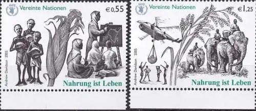 UNO WIEN 2005 Mi-Nr. 453/54 ** MNH