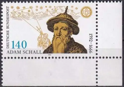 DEUTSCHLAND 1992 Mi-Nr. 1607 Eckrand ** MNH