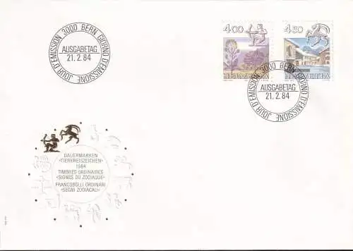 SCHWEIZ 1984 Mi-Nr. 1265/66 FDC