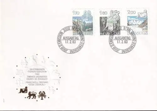 SCHWEIZ 1983 Mi-Nr. 1242/44 FDC