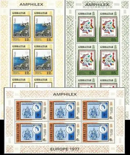 GIBRALTAR 1977 Mi-Nr. 364/66 Kleinbogen ** MNH