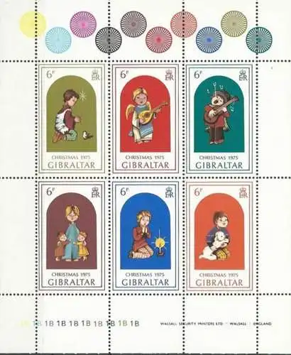 GIBRALTAR 1975 Mi-Nr. 328/33 Kleinbogen ** MNH