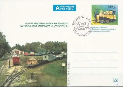 ESTLAND 2002 Postkarte / postcard Nr. 13 gestempelt