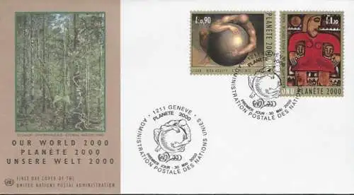 UNO GENF 2000 Mi-Nr. 389/90 FDC