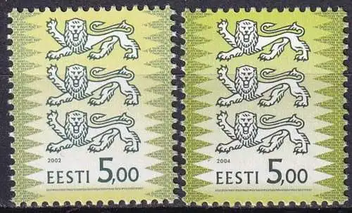 ESTLAND 2002 Mi-Nr. 413 II + III ** MNH