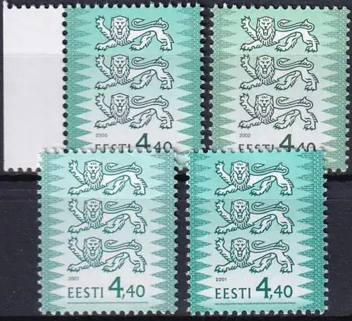 ESTLAND 2000 Mi-Nr. 376 I + III a+b ** MNH