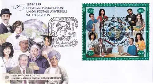UNO WIEN 1999 Mi-Nr. 294/97 FDC