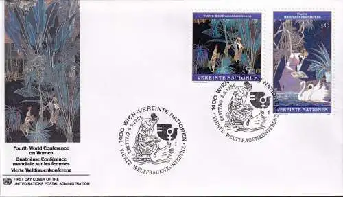 UNO WIEN 1995 Mi-Nr. 188/89 FDC