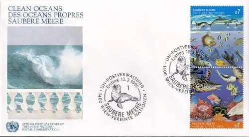 UNO WIEN 1992 Mi-Nr. 127/28 FDC