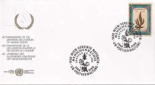 UNO WIEN 1988 Mi-Nr. 87 FDC