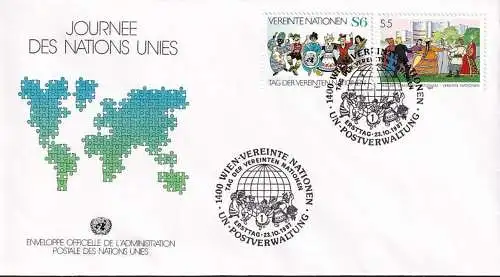 UNO WIEN 1987 Mi-Nr. 75/76 FDC