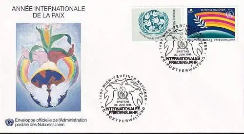 UNO WIEN 1986 Mi-Nr. 62/63 FDC