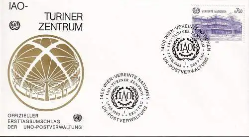 UNO WIEN 1985 Mi-Nr. 47 FDC