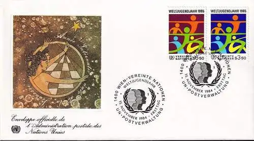 UNO WIEN 1984 Mi-Nr. 45/46 FDC