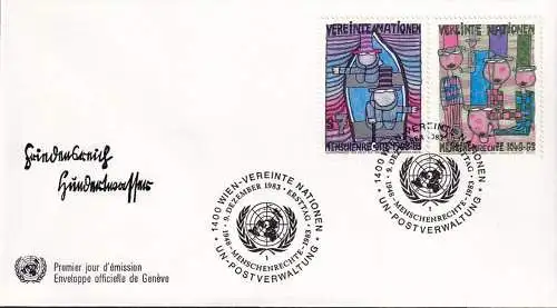 UNO WIEN 1983 Mi-Nr. 36/37 FDC