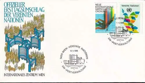 UNO WIEN 1980 Mi-Nr. 7/8 FDC