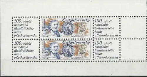 TSCHECHOSLOWAKEI 1987 Mi-Nr. 2938 Zusammendruck ** MNH