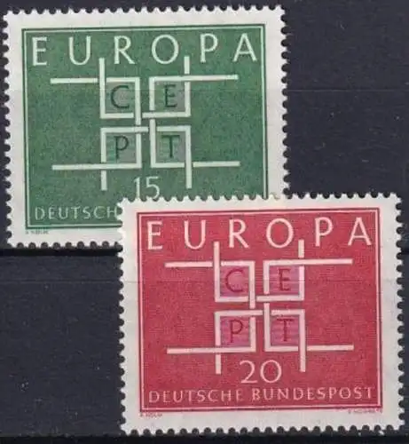 DEUTSCHLAND 1963 Mi-Nr. 406/07 ** MNH