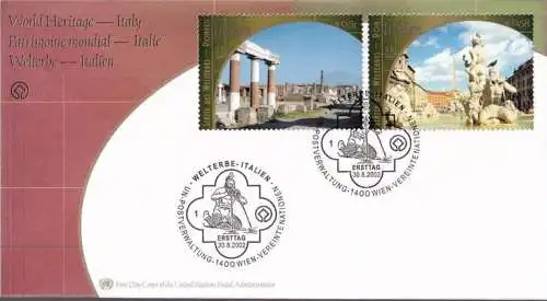 UNO WIEN 2002 Mi-Nr. 371/72 FDC