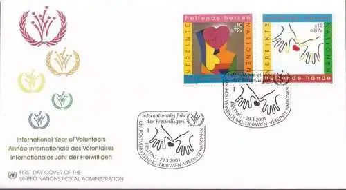 UNO WIEN 2001 Mi-Nr. 331/32 FDC