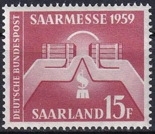 SAARLAND 1959 Mi-Nr. 447 ** MNH