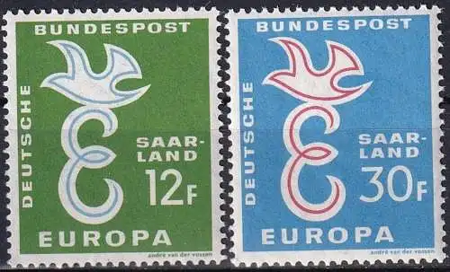 SAARLAND 1958 Mi-Nr. 439/40 ** MNH