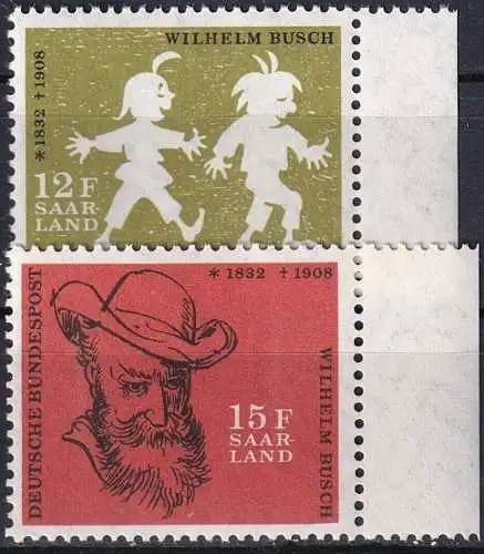 SAARLAND 1958 Mi-Nr. 429/30 ** MNH